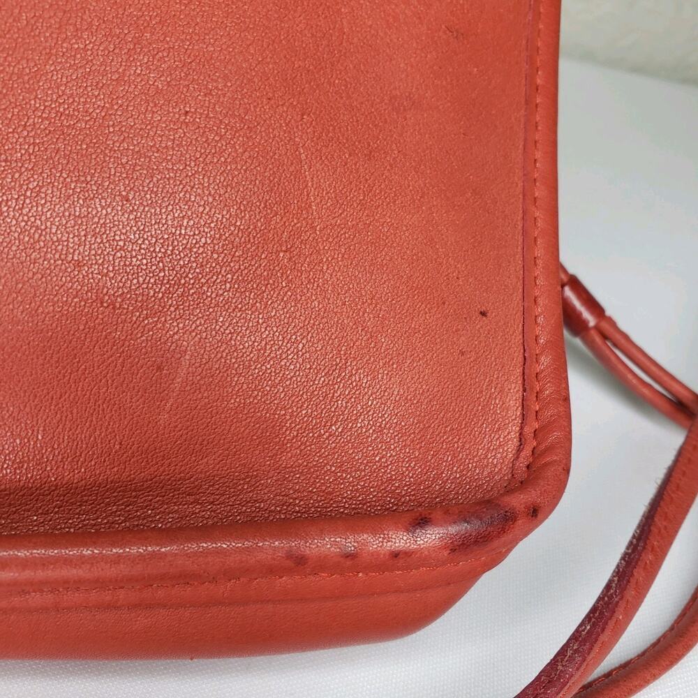 Vintage Coach NYC Bonnie Cashin Shoulder Bag Clutch 9455 RED Anchor Brass - Picture 5 of 16